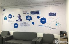 基因港生物科技有限公司企业文化墙设计制作效果图
